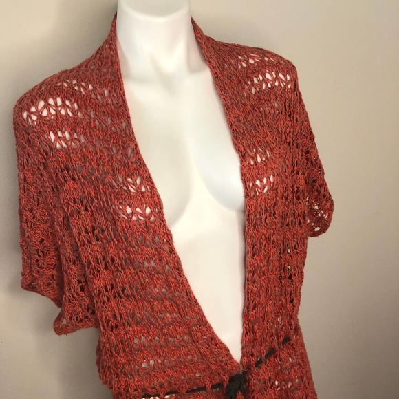 St Johns Bay Overlay Sweater w/Belt Size XL - Picture 2 of 10